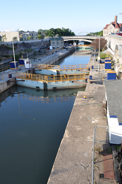 Looking down at the locks from the Big Bridge